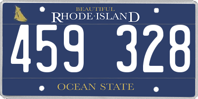 RI license plate 459328