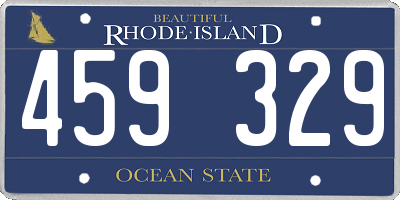 RI license plate 459329