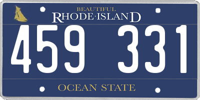 RI license plate 459331