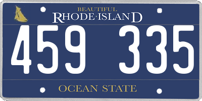 RI license plate 459335