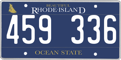 RI license plate 459336