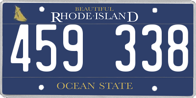 RI license plate 459338