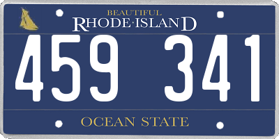 RI license plate 459341