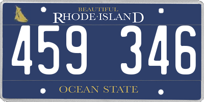 RI license plate 459346