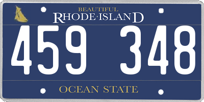 RI license plate 459348