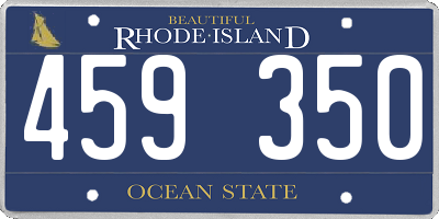 RI license plate 459350