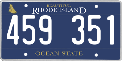 RI license plate 459351