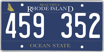 RI license plate 459352