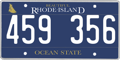 RI license plate 459356
