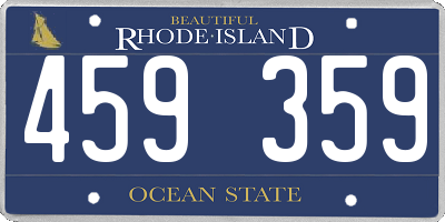 RI license plate 459359