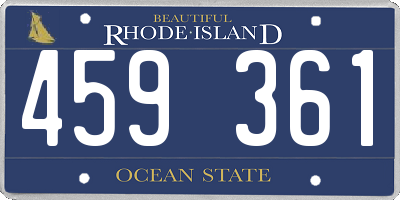 RI license plate 459361