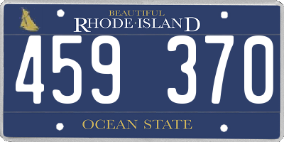 RI license plate 459370