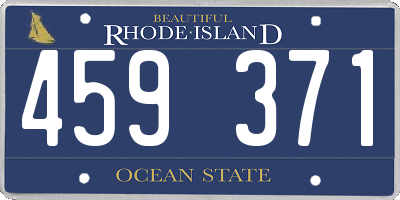 RI license plate 459371