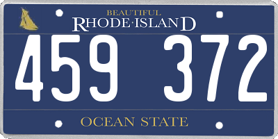 RI license plate 459372