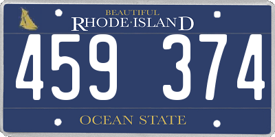 RI license plate 459374