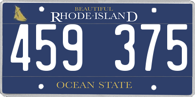 RI license plate 459375