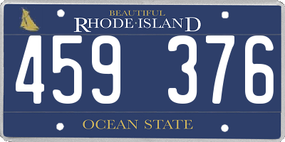 RI license plate 459376