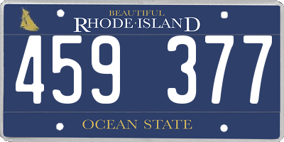 RI license plate 459377