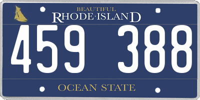 RI license plate 459388
