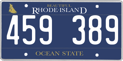 RI license plate 459389