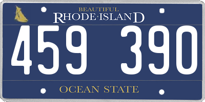 RI license plate 459390