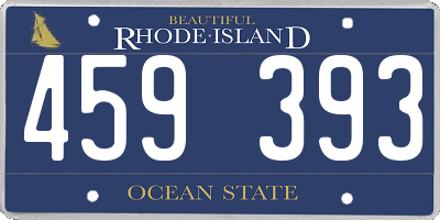 RI license plate 459393
