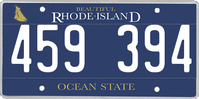 RI license plate 459394