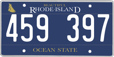 RI license plate 459397
