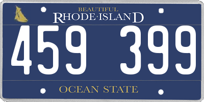 RI license plate 459399