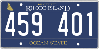 RI license plate 459401