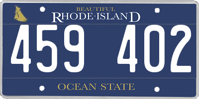 RI license plate 459402