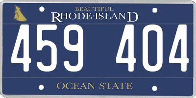 RI license plate 459404