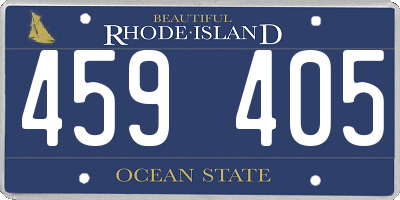 RI license plate 459405