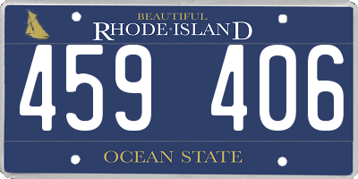 RI license plate 459406