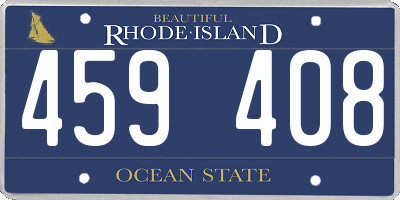 RI license plate 459408