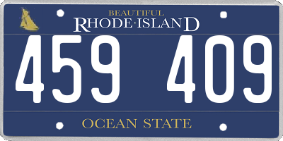 RI license plate 459409