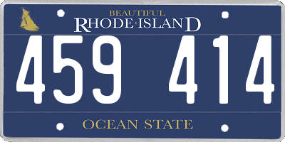 RI license plate 459414