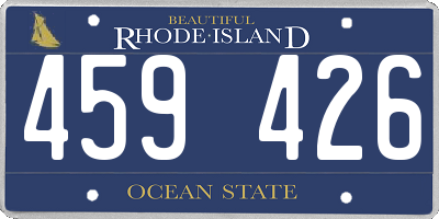 RI license plate 459426