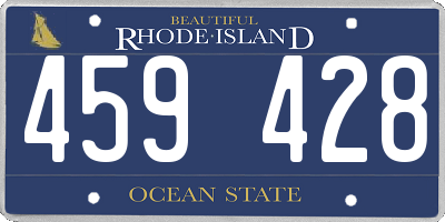 RI license plate 459428
