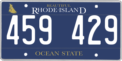 RI license plate 459429