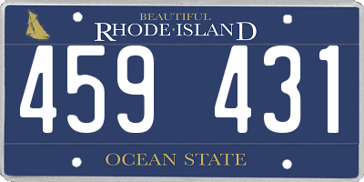 RI license plate 459431