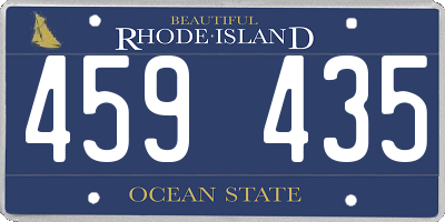 RI license plate 459435