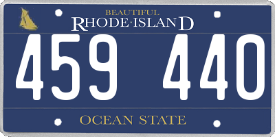 RI license plate 459440