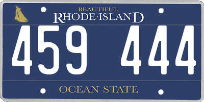 RI license plate 459444