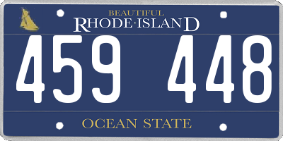RI license plate 459448
