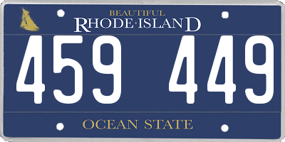 RI license plate 459449