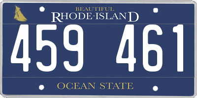 RI license plate 459461