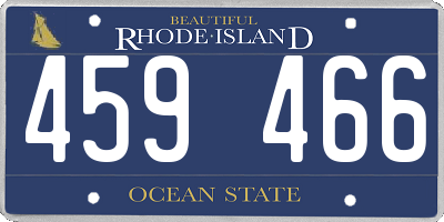 RI license plate 459466