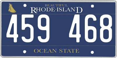 RI license plate 459468