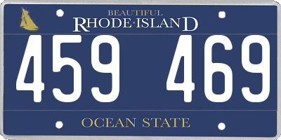 RI license plate 459469